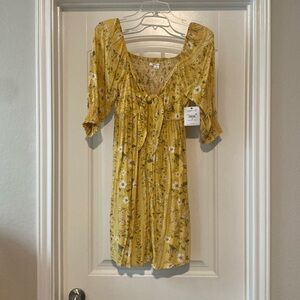 O’Neill- Yellow Floral Dress, Medium
